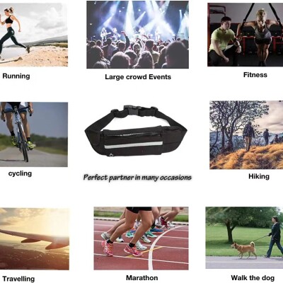 Running Waist Belt Bag Comfortable Unisex Packs for Worked Cycling