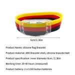 2022 Argentina Brazil germany Spain Portugal National Flag LED Bracelet Flow Watch Football Team Cheer Props Party Decor