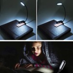 LED Adjustable Clip On Lamp Light Battery Powerted Eye Protection Desk Lamp