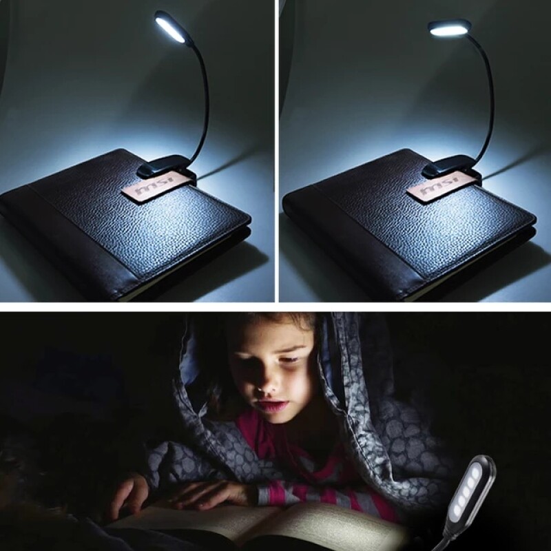 LED Adjustable Clip On Lamp Light Battery Powerted Eye Protection Desk Lamp